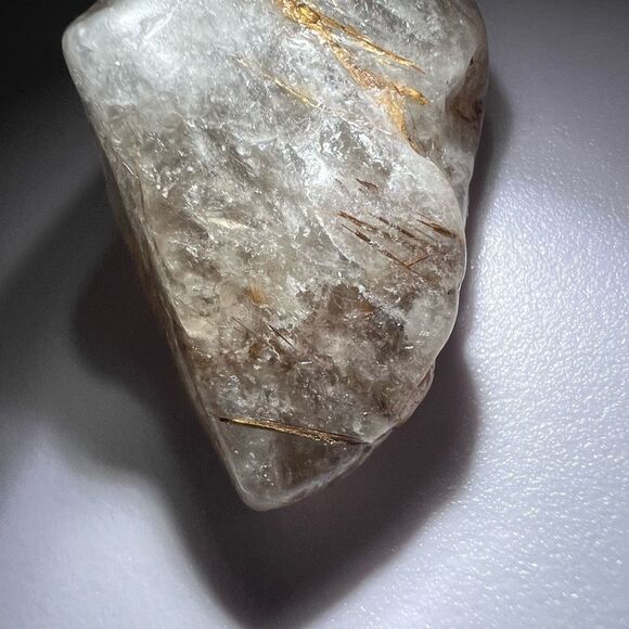 Golden Rutilated Quartz Crystal Freeform (#13) - Picture 3 of 11